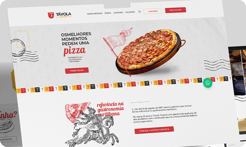 Pizzaria Távola - Criação de sites em Curitiba