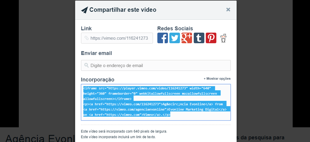 Incorporar Vimeo